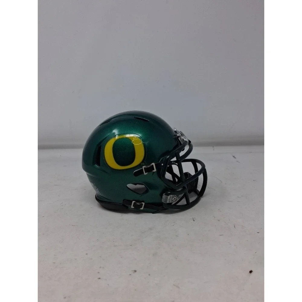 University OREGON DUCKS Mini Helmet NCAA Football Schutt Auhentic Metallic Green